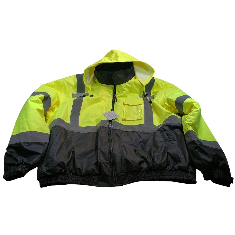 Work Ready High Visibility Class‎ 3 Waterproof Safety Jacket 3XL Neon Yellow